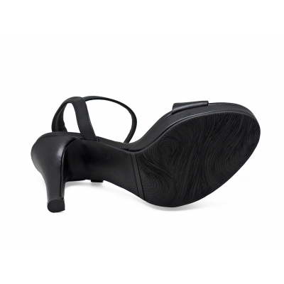 Women Sandals High Heel HSC-85 Black Nappa